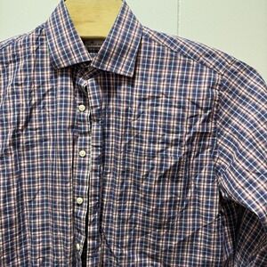 Peter Millar Shirt Size Large Men's Long Sleeve Button Down Multi Color Plaid‎